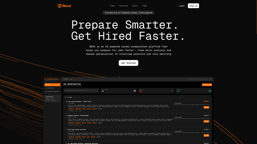 Nexa - AI-Powered Interview Preparation Platform screenshot 1